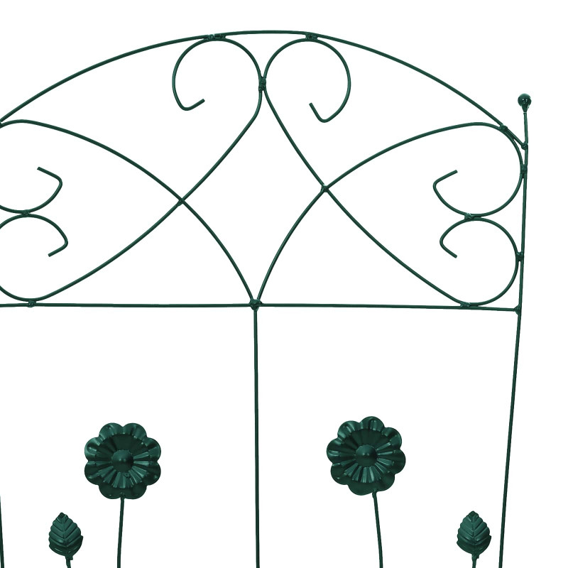 Ogrodzenie Ogrodowe 3 pcs Zielony 110,5 x 42,5 cm Stal