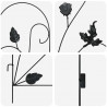Ogrodzenie Ogrodowe 5 pcs Czarny Stal