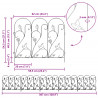 Ogrodzenie Ogrodowe 5 pcs Czarny Stal