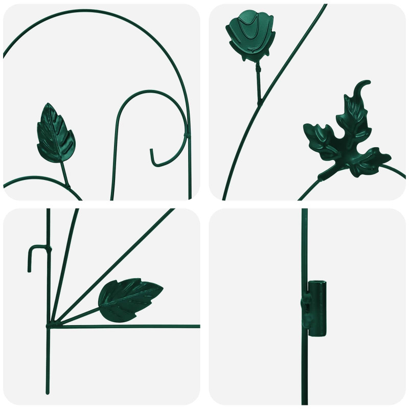 Ogrodzenie Ogrodowe 5 pcs zielony Stal