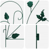 Ogrodzenie Ogrodowe 5 pcs zielony Stal