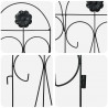 Ogrodzenie Ogrodowe 5 pcs Czarny Stal