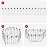 Ogrodzenie Ogrodowe 5 pcs Czarny Stal