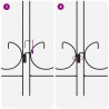 Ogrodzenie Ogrodowe 5 pcs Czarny Stal