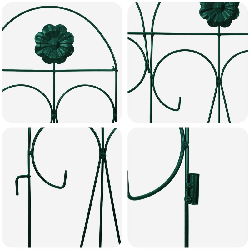 Ogrodzenie Ogrodowe 5 pcs zielony Stal