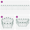 Ogrodzenie Ogrodowe 5 pcs zielony Stal