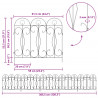 Ogrodzenie Ogrodowe 5 pcs zielony Stal