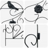 Ogrodzenie Ogrodowe 5 pcs Czarny Stal