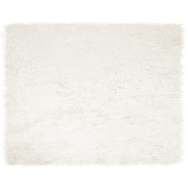 Sztuczny Dywan Skórzany Tafalla Biały 200 x 280 cm Poliester