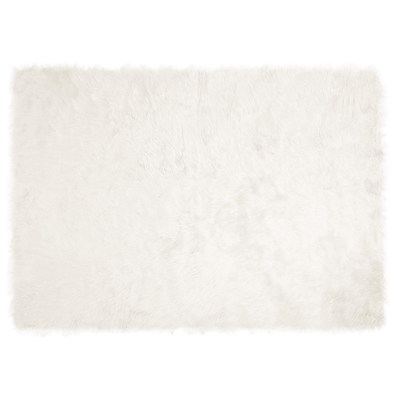 Sztuczny Dywan Skórzany Tafalla Biały 240 x 340 cm Poliester