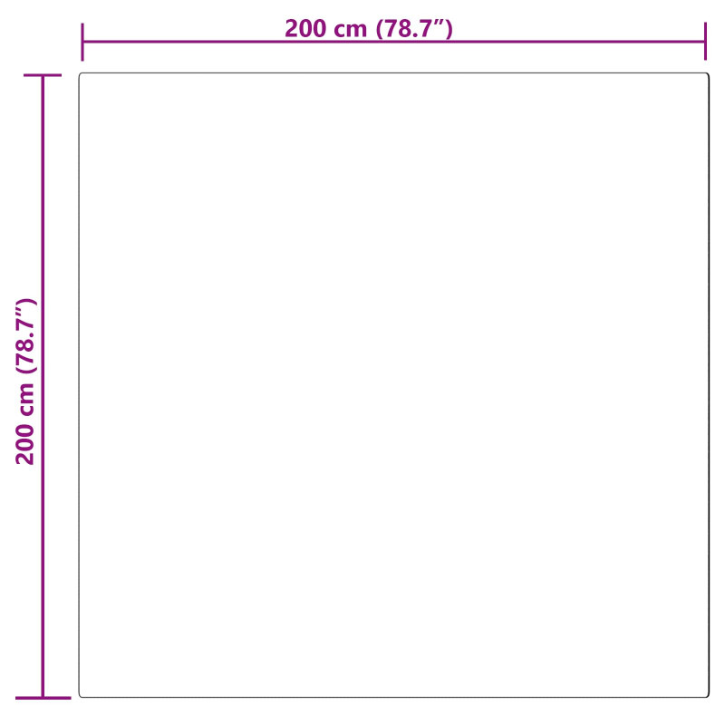 Sztuczny Dywan Skórzany Tafalla Biały 200 x 200 cm Poliester