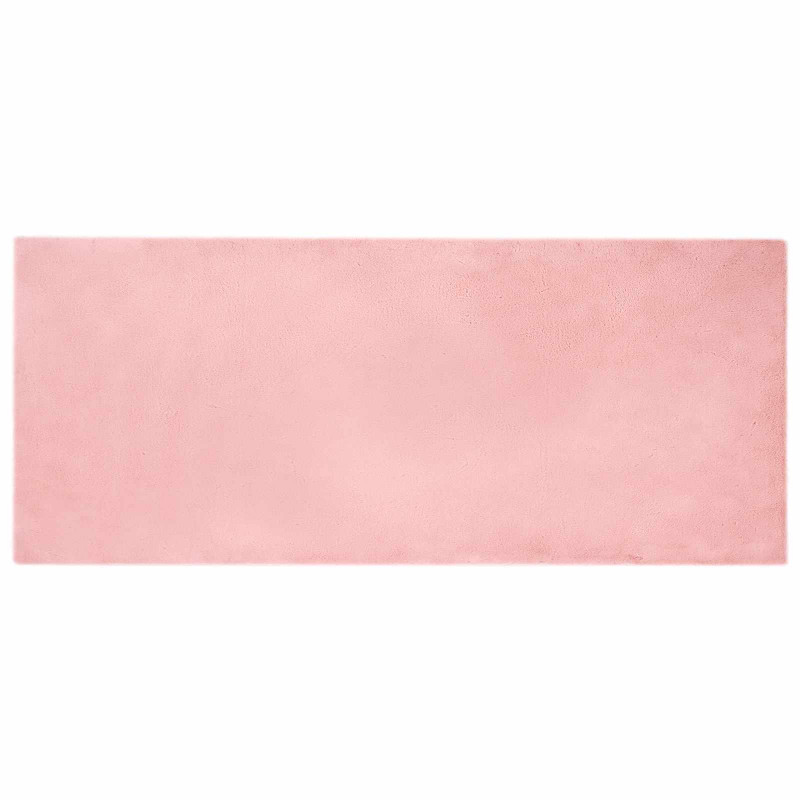 Antypoślizgowy dywan z sztucznego futra królika Olite Różowy