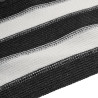 Siatka cieniująca, antracytowo-biała, 2x25 m, HDPE, 150 g/m²