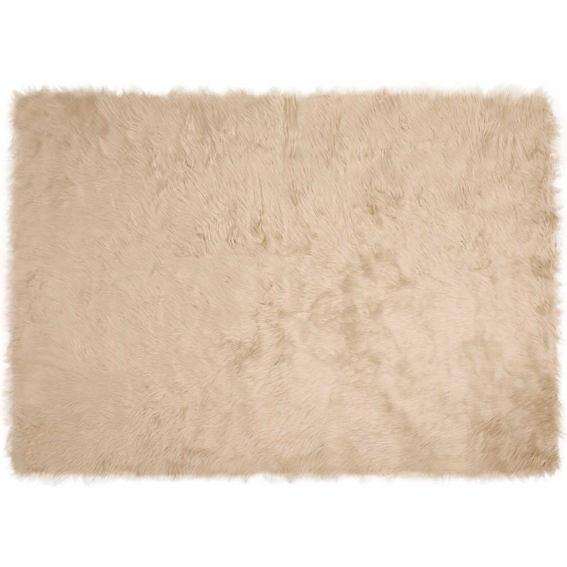 Sztuczny Dywan Skórzany Tafalla Beżowy 140 x 200 cm Poliester