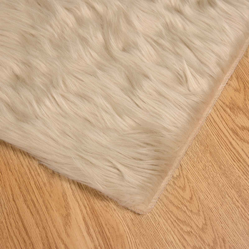 Sztuczny Dywan Skórzany Tafalla Beżowy 240 x 340 cm Poliester
