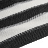 Siatka cieniująca, antracytowo-biała, 1,8x25 m, HDPE, 195 g/m²