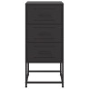 Szafki nocne, 2 szt., czarne, 36x39x78 cm, stal