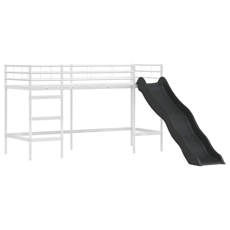 Łóżko piętrowe dla dzieci Biały i różowy 75 x 190 cm Metal