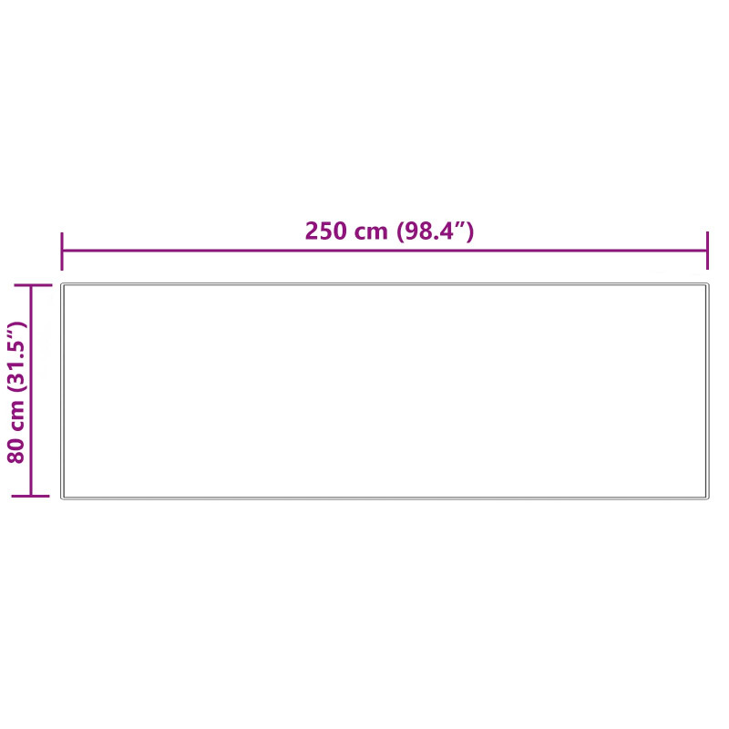 Sztuczny Dywan Skórzany Tafalla Kremowy 80 x 250 cm Poliester