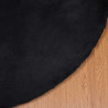 Antypoślizgowy dywan z sztucznego futra królika Olite Czarny