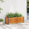 Donica ogrodowa, 80x30x27,5 cm, lite drewno akacjowe i stal