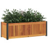 Donica ogrodowa, 80x30x27,5 cm, lite drewno akacjowe i stal