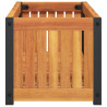 Donica ogrodowa, 80x30x27,5 cm, lite drewno akacjowe i stal