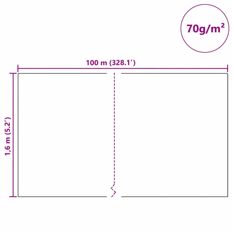 Fleece Ochronny dla Roślin Przed Mrozem Biały 100 x 1,6 m
