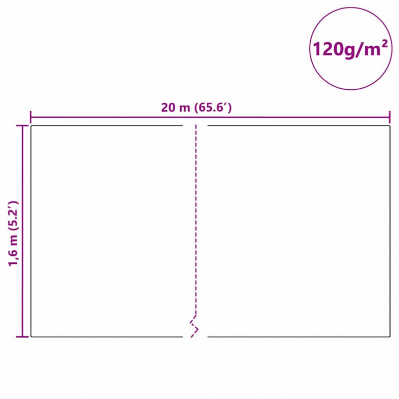 Fleece Ochronny dla Roślin Przed Mrozem Biały 20 x 1,6 m