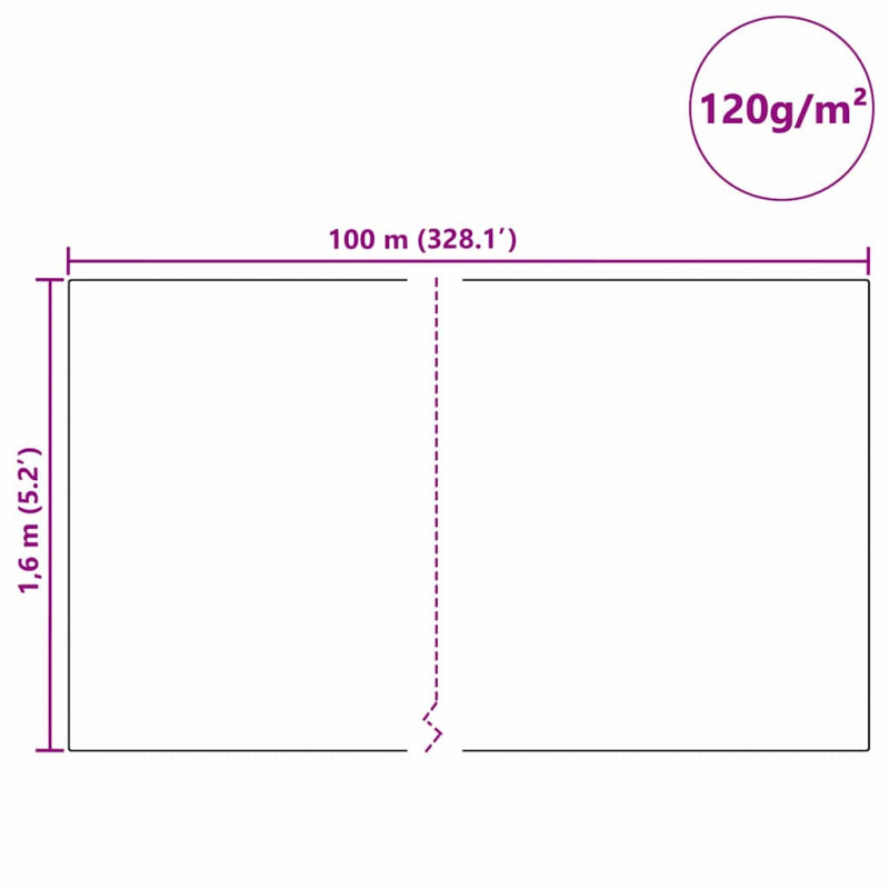 Fleece Ochronny dla Roślin Przed Mrozem Zielony 100 x 1,6 m