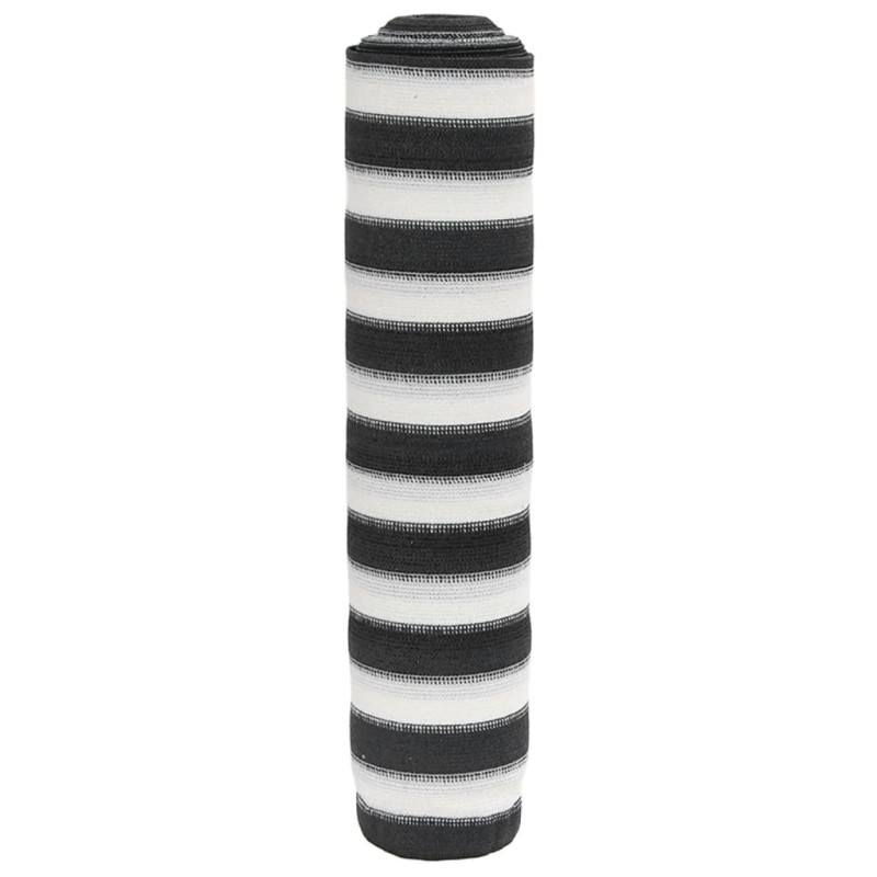 Siatka cieniująca, antracytowo-biała, 1,2x10 m, HDPE, 195 g/m²