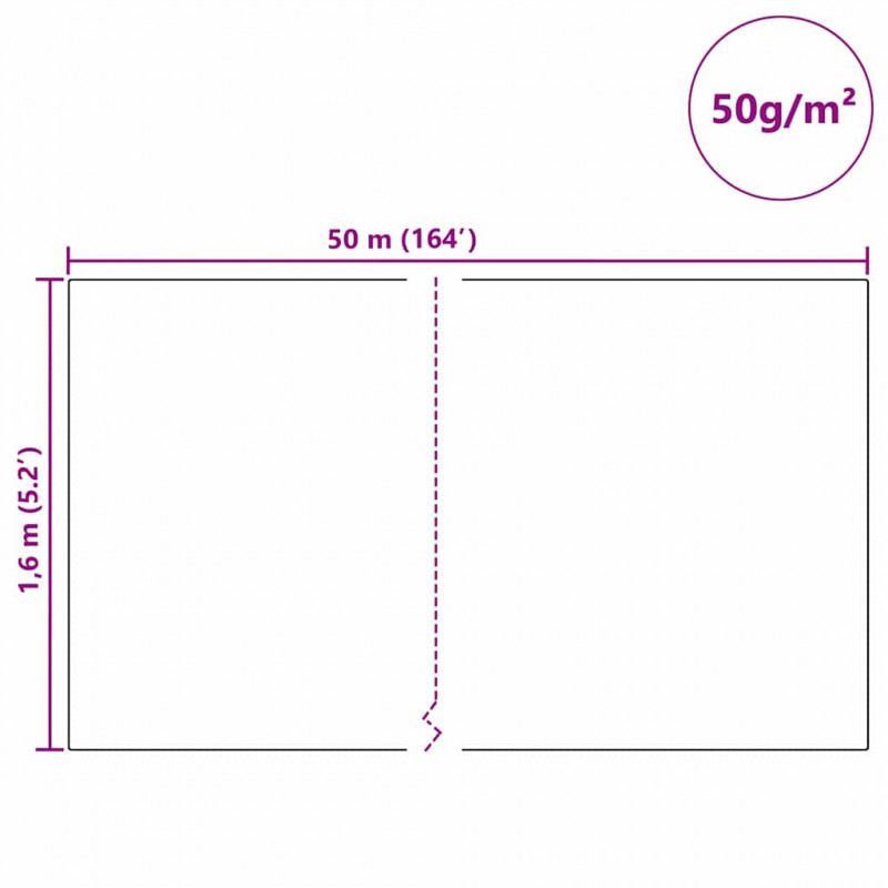 Fleece Ochronny dla Roślin Przed Mrozem Beżowy 50 x 1,6 m