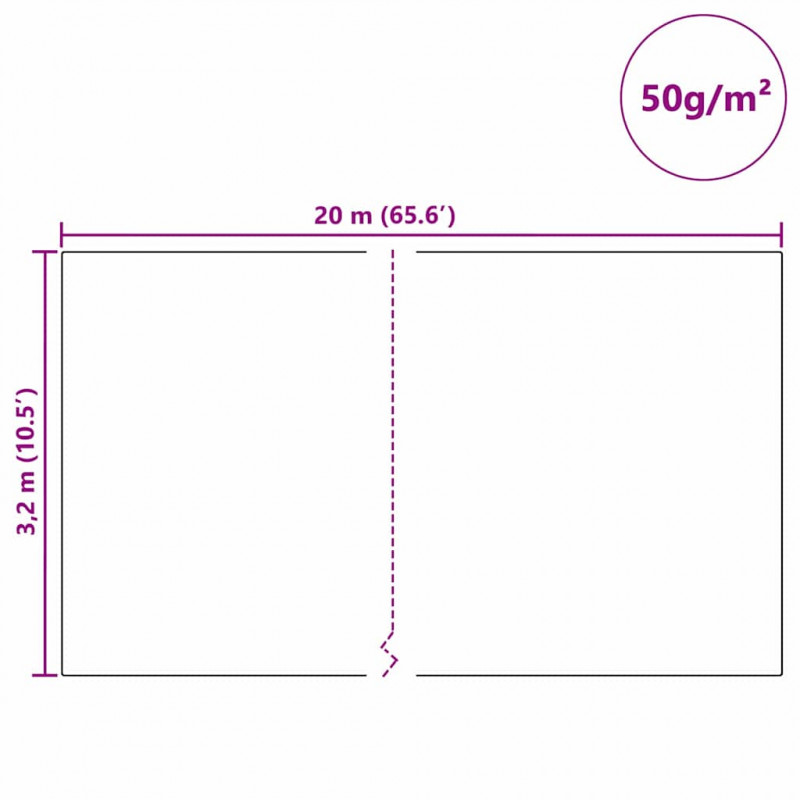 Fleece Ochronny dla Roślin Przed Mrozem Beżowy 20 x 3,2 m