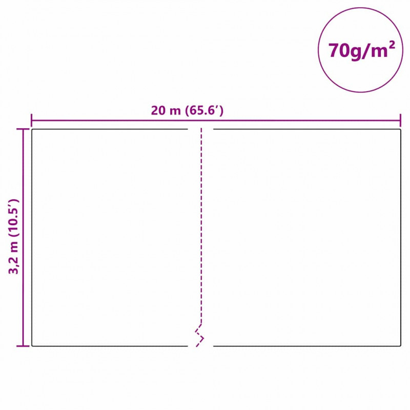 Fleece Ochronny dla Roślin Przed Mrozem Beżowy 20 x 3,2 m