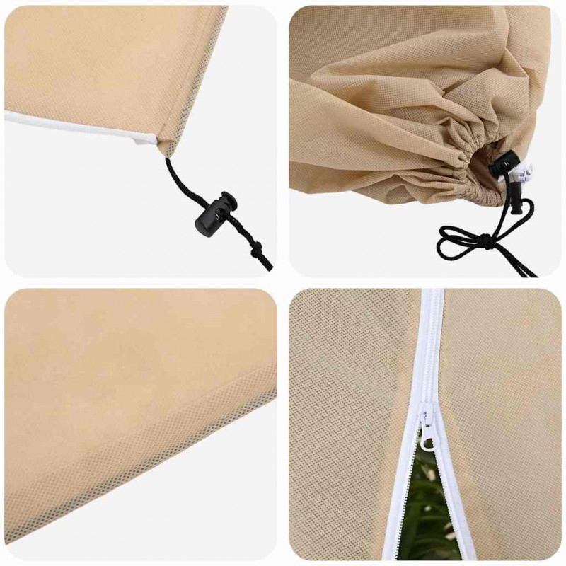 Osłony Fleece dla Roślin Przed Przymrozkami 5 pcs Beżowy