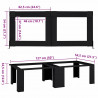 Podstawka na Pralkę 2 pcs Czarny 127 x 54,5 x 32,5 cm Stal