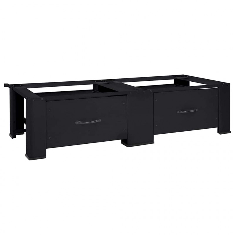 Podstawka na Pralkę 2 pcs Czarny 127 x 54,5 x 32,5 cm Stal