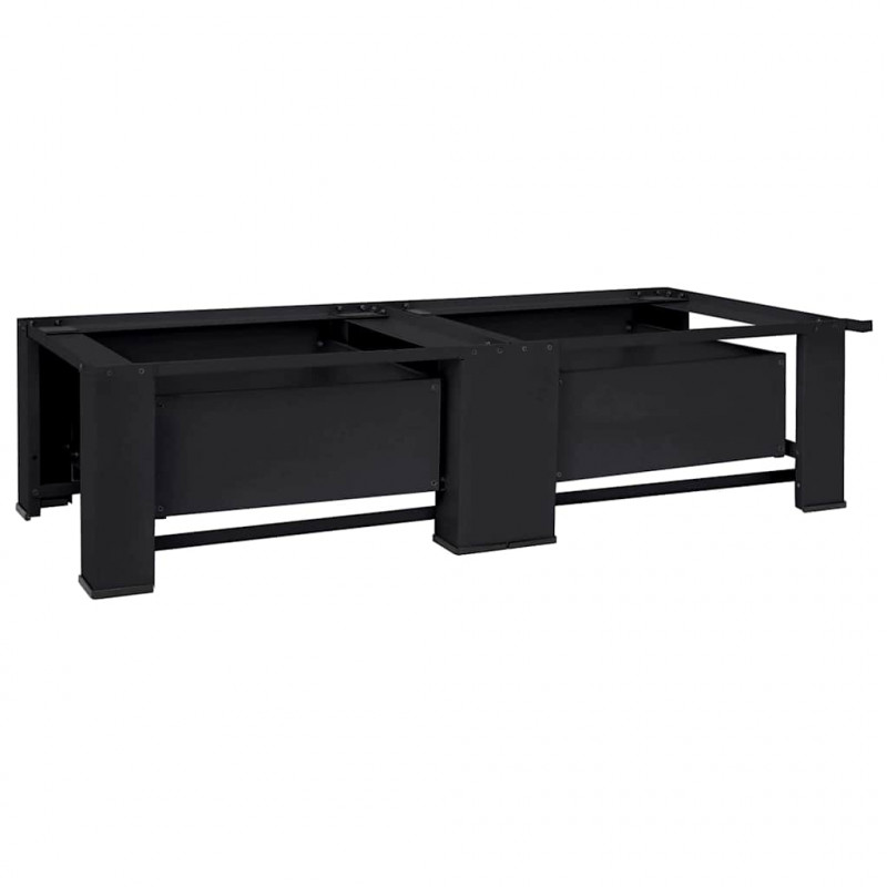 Podstawka na Pralkę 2 pcs Czarny 127 x 54,5 x 32,5 cm Stal