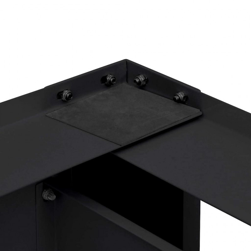 Podstawka na Pralkę 2 pcs Czarny 127 x 54,5 x 32,5 cm Stal