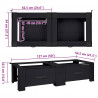 Podstawka na Pralkę 2 pcs Czarny 127 x 54,5 x 32,5 cm Stal