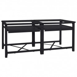 Podstawka na Pralkę 2 pcs Czarny 120 x 56 x 52 cm Stal