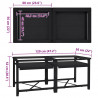 Podstawka na Pralkę 2 pcs Czarny 120 x 56 x 52 cm Stal