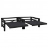 Podstawka na Pralkę 2 pcs Czarny 124,5 x 61,5 x 32,5 cm Stal
