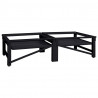 Podstawka na Pralkę 2 pcs Czarny 124,5 x 61,5 x 32,5 cm Stal