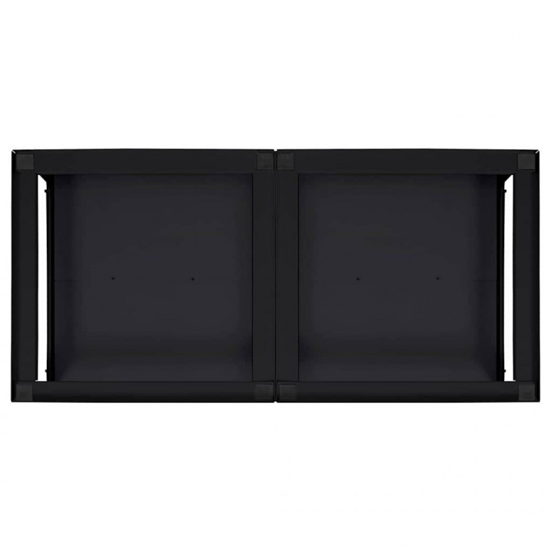 Podstawka na Pralkę 2 pcs Czarny 124,5 x 61,5 x 32,5 cm Stal