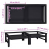 Podstawka na Pralkę 2 pcs Czarny 124,5 x 61,5 x 32,5 cm Stal
