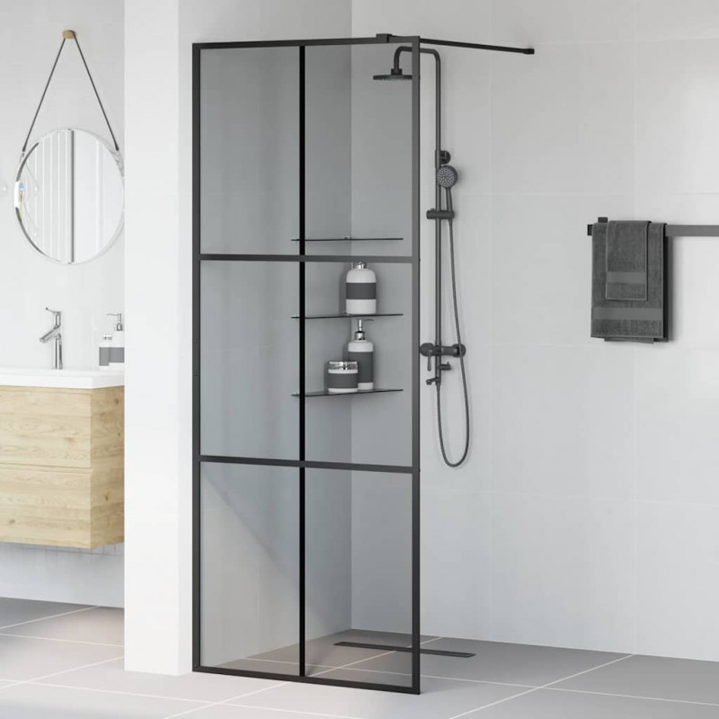 Ściana prysznicowa typu walk-in Czarny 80 x 195 cm