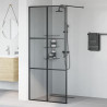 Ściana prysznicowa typu walk-in Czarny 90 x 195 cm