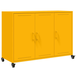 Szafka, musztardowa, 100,5x39x72 cm, stal
