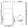 Ściana prysznicowa typu walk-in Czarny 80 x 195 cm